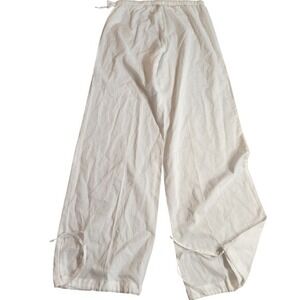 The Earth Collection White Cotton Wide Leg Pants Small NWT